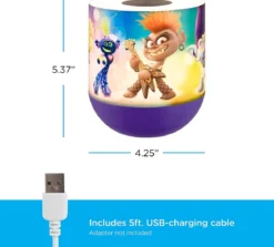Universal Trolls World Tour Color Changing Tabletop LED Night Light, Purple
