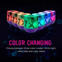 Universal Trolls World Tour Color Changing Tabletop LED Night Light, Purple